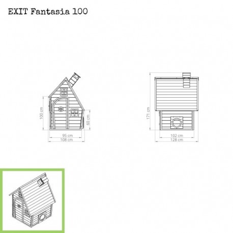 Legehuset Fantasia 100 Natur - (Exit)