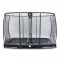 EXIT 'Elegant Premium' - Ground level firkantet trampolin - Sort