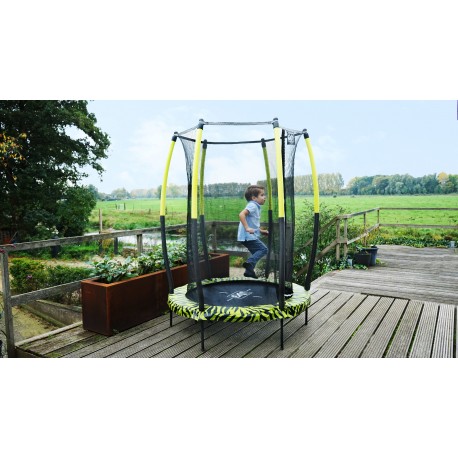 EXIT Tiggy Junior trampolin ø 140 cm (sort/grøn)