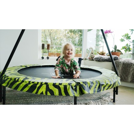 EXIT Tiggy Junior trampolin med barre ø 140 cm (sort/grøn)