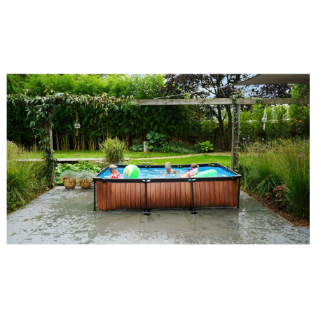 EXIT Wood pool 300x200x65cm med filterpumpe