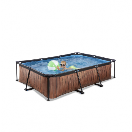 EXIT Wood pool 300x200x65cm med filterpumpe