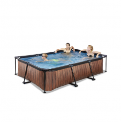 EXIT Wood pool 300x200x65cm med filterpumpe