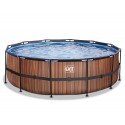 EXIT Wood pool ø4,5m med sandfilterpumpe og stige