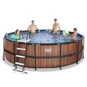EXIT Wood pool ø4,5m med sandfilterpumpe og stige