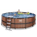 EXIT Wood pool ø4,5m med sandfilterpumpe og stige