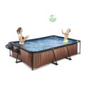 EXIT Wood pool 300x200x65cm med filterpumpe og poolskærm - brun EXIT Wood pool 300x200x65cm med filterpumpe og poolskærm - brun