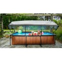 EXIT Wood pool 300x200x65cm med filterpumpe og poolskærm - brun EXIT Wood pool 300x200x65cm med filterpumpe og poolskærm - brun