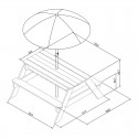 Sand & vand picnicbord - Nick lys Sand & vand picnicbord - Nick lys
