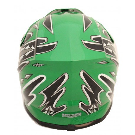 Crosserhjelm til børn - Grøn