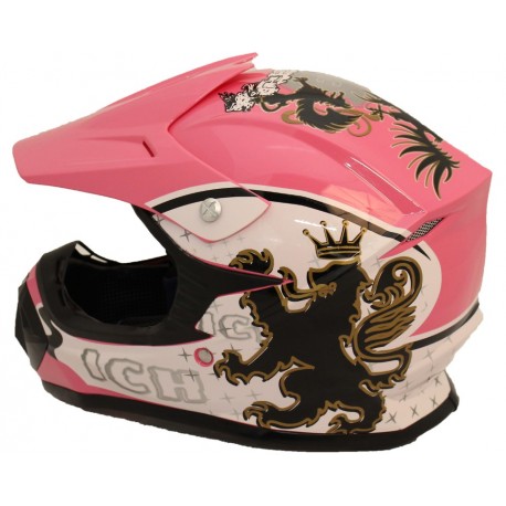 Crosserhjelm til børn - Pink
