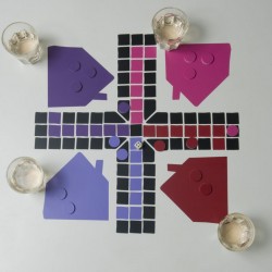 LUDO sticker m. brikker