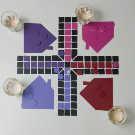 LUDO sticker m. brikker