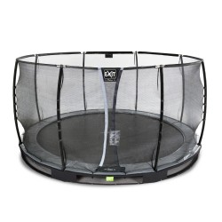 EXIT Elegant Premium nedgravet trampolin ø427cm med Deluxe sikkerhedsnet - sort