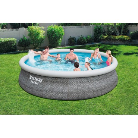 Bestway Fast Set Pool Rattan Sæt 457 x 107 cm