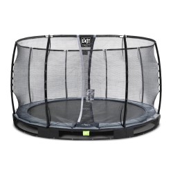 EXIT Elegant Premium nedgravet trampolin ø366cm med Deluxe sikkerhedsnet - sort