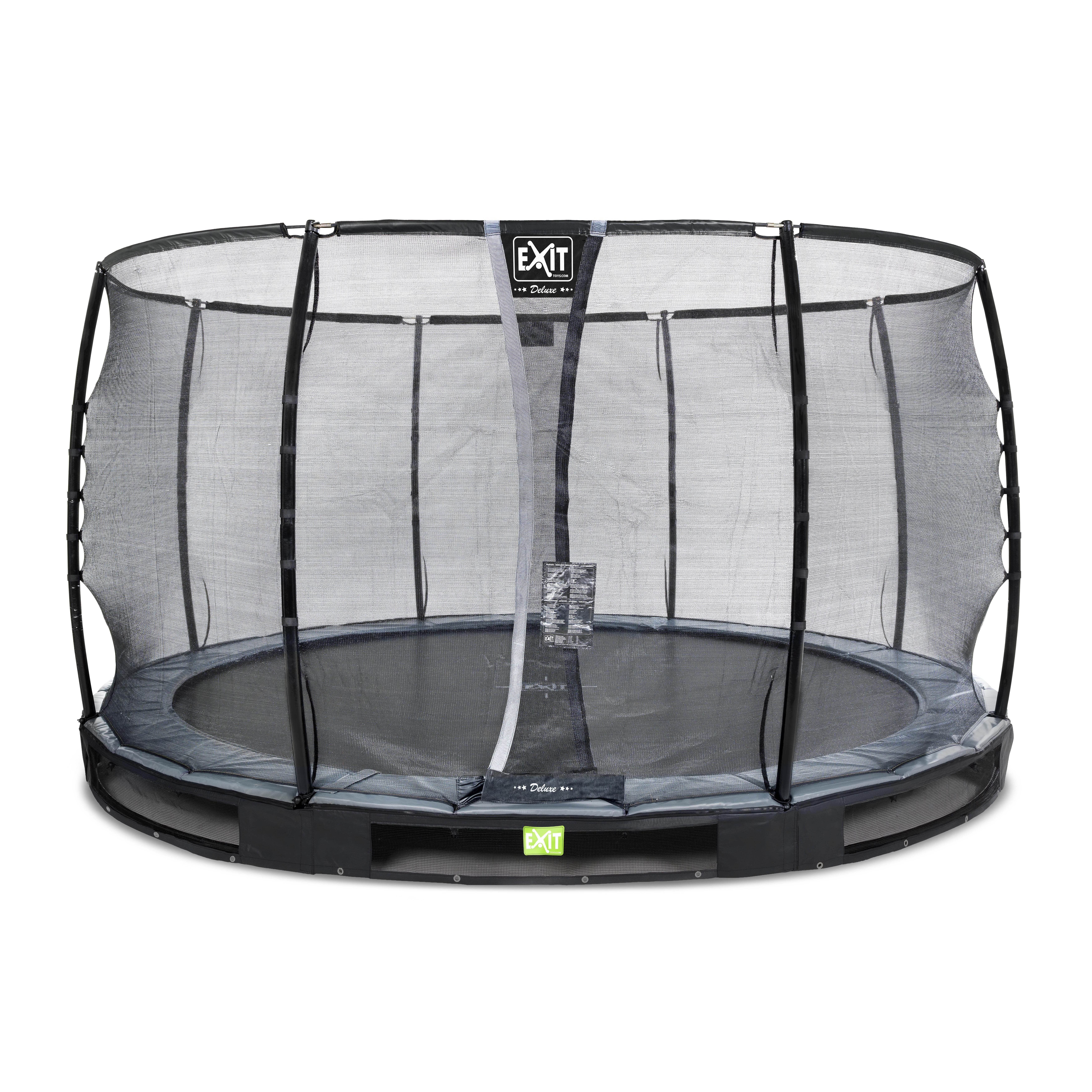 ufravigelige skrivning orientering EXIT Elegant Premium nedgravet trampolin ø366cm med sikkerhedsnet