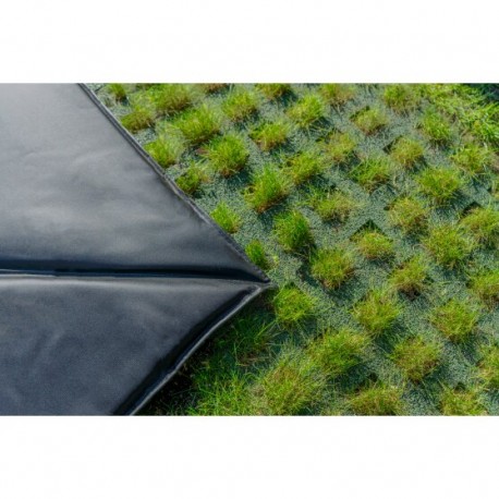 EXIT Dynamic trampolin i jordniveau 244x427cm med Freezone sikkerhedsfliser