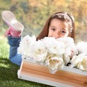Blomsterkasse til legehus (brun/hvid) Blomsterkasse til legehus (brun/hvid)