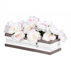 Blomsterkasse til legehus (grå/hvid) 2