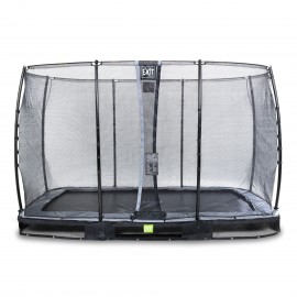 EXIT Elegant nedgravet trampolin 244x427cm med sikkerhedsnet - sort