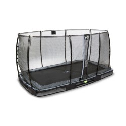 EXIT Elegant nedgravet trampolin 244x427cm med Economy sikkerhedsnet - sort 2
