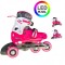 RASK 3i1 rulleskøjte med lys i hjulene - Pink