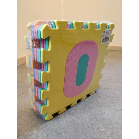 Skumpuslespil til gulv med tal