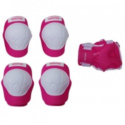 Junior beskyttelsessæt - pink/hvid