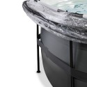 EXIT Black Leather pool ø488x122cm med dome og sandfilterpumpe - sort EXIT Black Leather pool ø488x122cm med dome og sandfilterpumpe - sort
