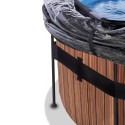 EXIT Wood pool ø488x122cm med dome og sandfilterpumpe - brun EXIT Wood pool ø488x122cm med dome og sandfilterpumpe - brun