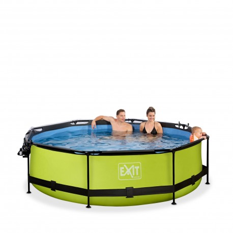 EXIT Lime pool ø300x76cm med filterpumpe og poolskærm - limegrøn