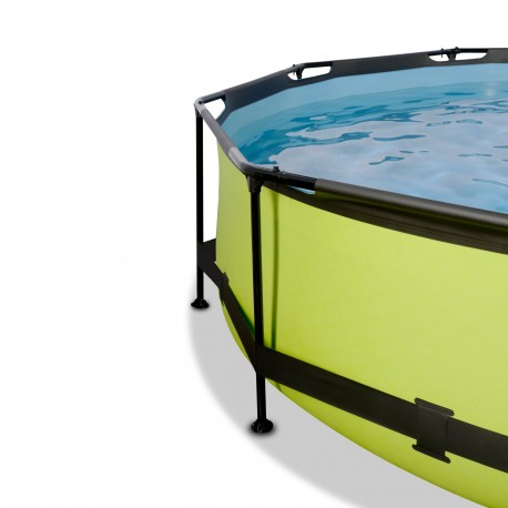 EXIT Lime pool ø300x76cm med filterpumpe og poolskærm - limegrøn
