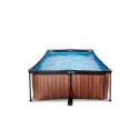 EXIT Wood pool 220x150x65cm med filterpumpe EXIT Wood pool 220x150x65cm med filterpumpe