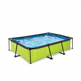 Lime 300x200x65cm pool med filterpumpe - grøn - EXIT