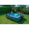 EXIT Stone pool 300x200x65cm med filterpumpe og poolskærm - grå
