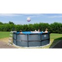 EXIT Black Leather pool ø450x122cm med filterpumpe - sort EXIT Black Leather pool ø450x122cm med filterpumpe - sort