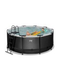 EXIT Black Leather pool ø360x122cm med sandfilterpumpe - sort EXIT Black Leather pool ø360x122cm med sandfilterpumpe - sort