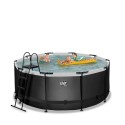 EXIT Black Leather pool ø360x122cm med sandfilterpumpe - sort EXIT Black Leather pool ø360x122cm med sandfilterpumpe - sort
