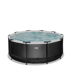 EXIT Black Leather pool ø360x122cm med sandfilterpumpe - sort 2
