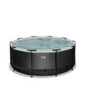 EXIT Black Leather pool ø360x122cm med sandfilterpumpe - sort EXIT Black Leather pool ø360x122cm med sandfilterpumpe - sort