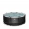 EXIT Black Leather pool ø360x122cm med sandfilterpumpe - sort