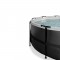 EXIT Black Leather pool ø427x122cm med sandfilterpumpe - sort