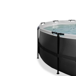 EXIT Black Leather pool ø450x122cm med sandfilterpumpe - sort 2