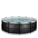 EXIT Black Leather pool ø450x122cm med sandfilterpumpe - sort EXIT Black Leather pool ø450x122cm med sandfilterpumpe - sort