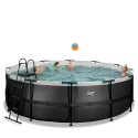 EXIT Black Leather pool ø450x122cm med sandfilterpumpe - sort EXIT Black Leather pool ø450x122cm med sandfilterpumpe - sort
