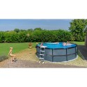 EXIT Black Leather pool ø488x122cm med sandfilterpumpe - sort EXIT Black Leather pool ø488x122cm med sandfilterpumpe - sort