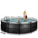 EXIT Black Leather pool ø488x122cm med sandfilterpumpe - sort EXIT Black Leather pool ø488x122cm med sandfilterpumpe - sort