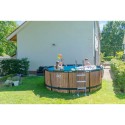 EXIT Black Leather pool ø360x122cm med dome og sandfilterpumpe - sort EXIT Black Leather pool ø360x122cm med dome og sandfilterpumpe - sort