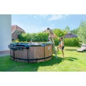 EXIT Black Leather pool ø360x122cm med dome og sandfilterpumpe - sort EXIT Black Leather pool ø360x122cm med dome og sandfilterpumpe - sort